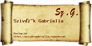 Szivák Gabriella névjegykártya