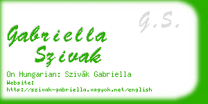 gabriella szivak business card