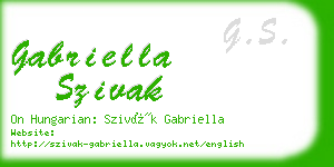 gabriella szivak business card